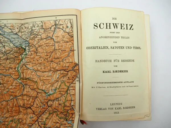 Baedekers Reisehandbuch Schweiz Ausgabe 1913