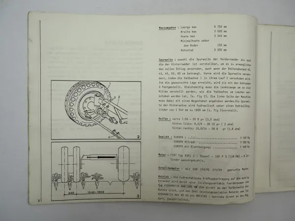Barigelli Bifila Europa Rübenernter Betriebsanleitung Wartung 1981