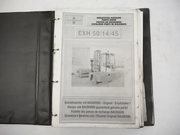 Baumann EHX 50 14 45 Elektro Seitenstapler Ersatzteilliste Schaltplan 2004