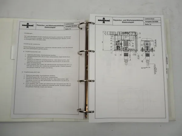 Baumann EHX EGX EVS Elektro Seitenstapler Schulung Reparatur Wartung 2006