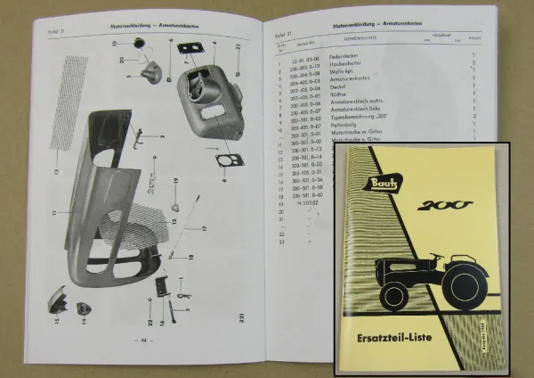 Bautz 200 Ersatzteilliste 1960