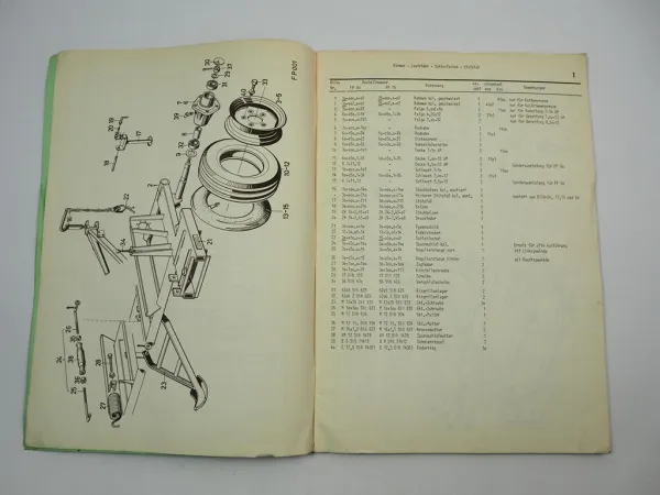 Bautz FP75 FP90 Feldpresse Ersatzteilliste Ersatzteilkatalog 1965