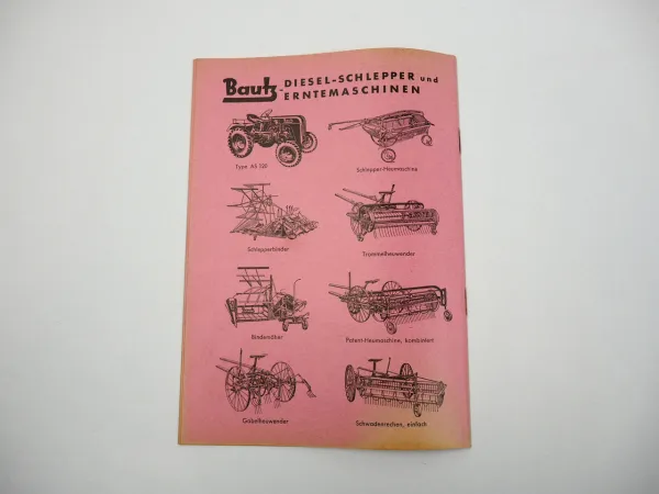 Bautz Kugellager Grasmäher Nr.22 Nr.23 Bedienungsanleitung Ersatzteilliste 1952