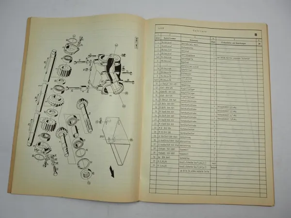 Bautz LL LLB Ladewagen Autonom Ersatzteilliste Ersatzteilkatalog 1969