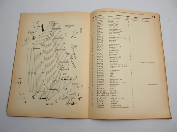 Bautz LW Ladewagen Autonom Ersatzteilliste Ersatzteilkatalog 1967