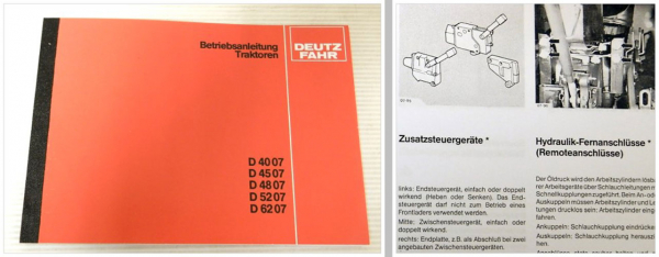 Bedienung Deutz D4007 D4507 D4807 D5207 D6207 Betriebsanleitung 1980