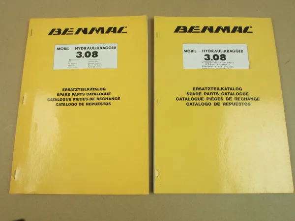 Benmac 3.08 R Mobil Hydraulikbagger + Ausrüstung Ersatzteilkatalog Parts List