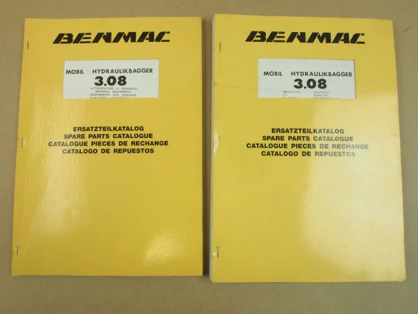 Benmac 3.08 R Mobil Hydraulikbagger + Ausrüstung Ersatzteilkatalog Parts List 90