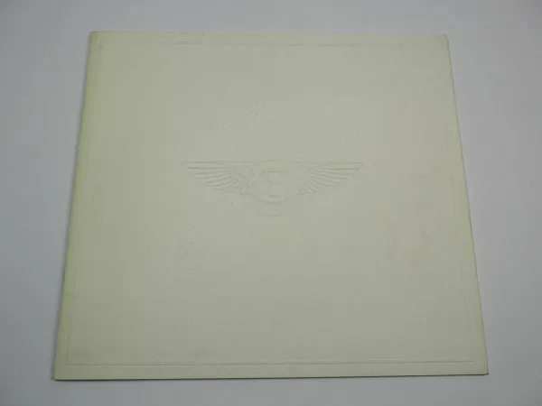 Bentley Eight Mulsanne S Turbo R Continental Prospekt Brochure 1990