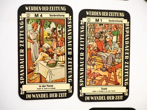 Berlin Spandauer Zeitung 16 Karten Quartettspiel unvollständig ca. 1930er Jahre