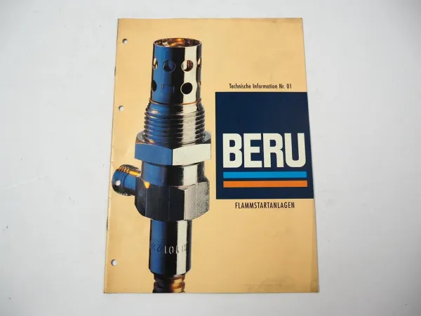 Beru Flammstartanlagen für Dieselmotoren Technische Information Prospekt 2000