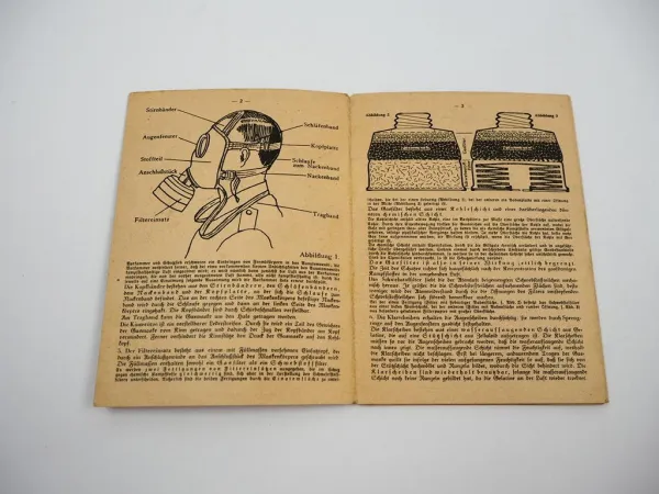 Beschreibung Gebrauchsanweisung Die Gasmaske 30 GI/Ia WK2 1940