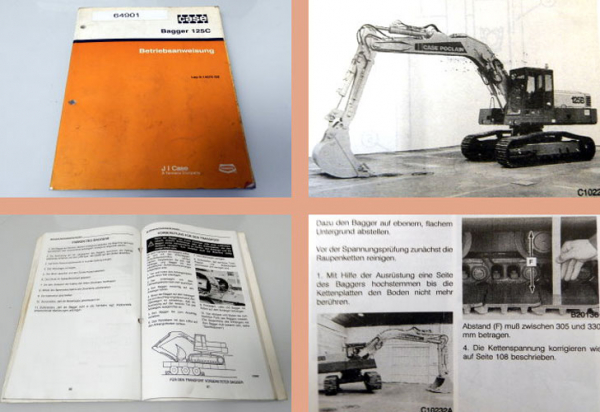 Betriebsanleitung Case 125C Bagger Bedienung 1989