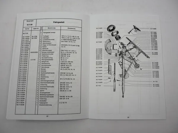 Betriebsanleitung & Ersatzteilliste Atlas 330 Hydraulik-Lader Anhängelader 1968