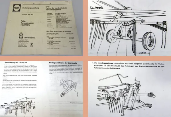 Betriebsanleitung Fella TS280DN Turboschwader 1981