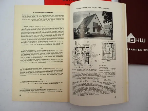 BHW Bausparkasse Beamtenheimstättenwerk Wohnungspolitik 1957/61