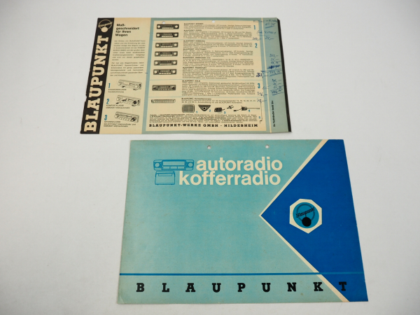 Blaupunkt Autoradio Kofferradio Prospekt 1960er Jahre