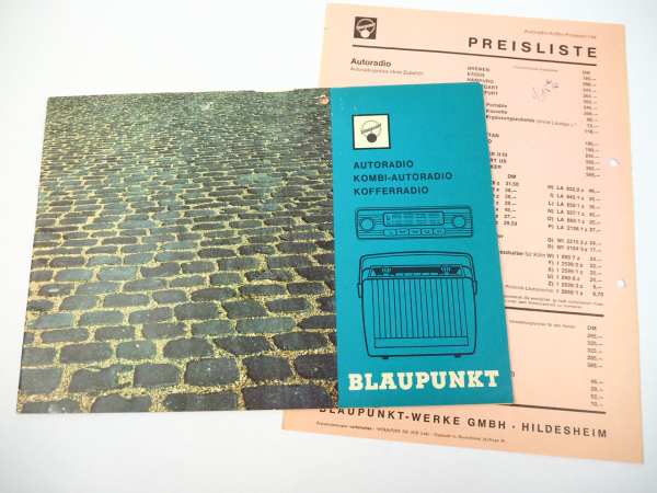 Blaupunkt Autoradio Kombiautoradio Kofferradio Prospekt Preisliste 1964
