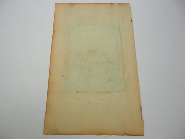 Bleistiftzeichnung Leutnant Baron v. Schrötter Inf. Regiment 37 ca. 1830 v. Lorch