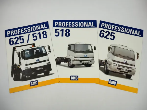 BMC 518 625 Professional Truck LKW Skiploader 3x Prospekt Brochure 2006