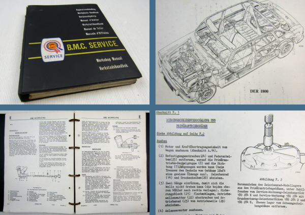 BMC Austin 1800 Wolseley mit 18AMW Motor Werkstatthandbuch Reparatur 1965 - 1971