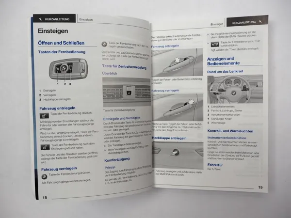 BMW 1er F40 116i -125i M140i 114d-125d Betriebsanleitung 2/2019 Bordbuch deutsch