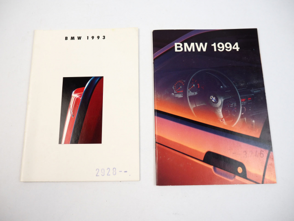 BMW 3er 5er 7er 8er PKW Motorräder Produktprogramm 1993 1994 2x Prospekt