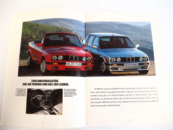 BMW 3er 5er 7er 8er Reihe PKW K1 Motorrad Produktprogramm Prospekt 1992