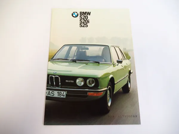 BMW 520 520i 525 E12 PKW Technische Daten Prospekt 1974