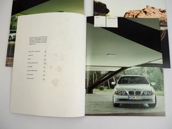 BMW 5er Reihe Limousine Touring X5 E39 3x Prospekt 2001