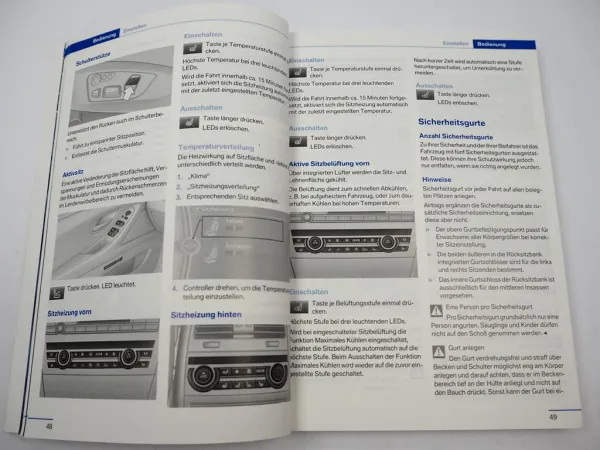 BMW 5er Touring F11 Betriebsanleitung Bedienung 2/2012 Bordbuch Deutsch