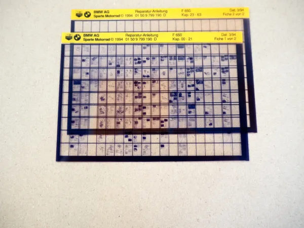 BMW F 650 Reparaturanleitung Microfich Werkstatthandbuch 03/1994