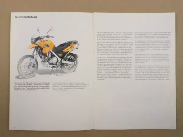 BMW F650GS Technik im Detail 1999