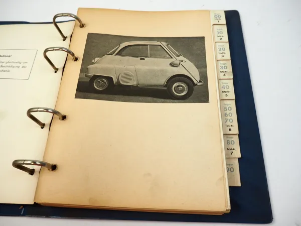BMW Isetta Export 250 300 Motocoupe Cabriolet Tropen USA Ersatzteilliste 08/1957