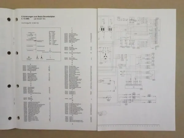 BMW K75 K75CS K75RT Elektrische Schaltpläne Stromlaufpläne 1990