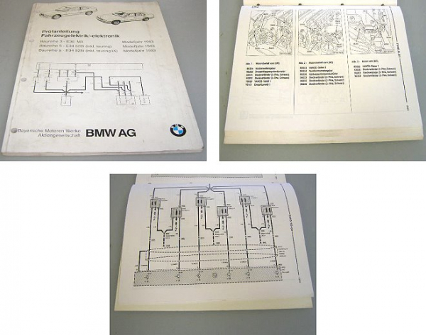 BMW M3 E36 520i 525i E34 1993 Werkstatthandbuch Schaltpläne Elektrik
