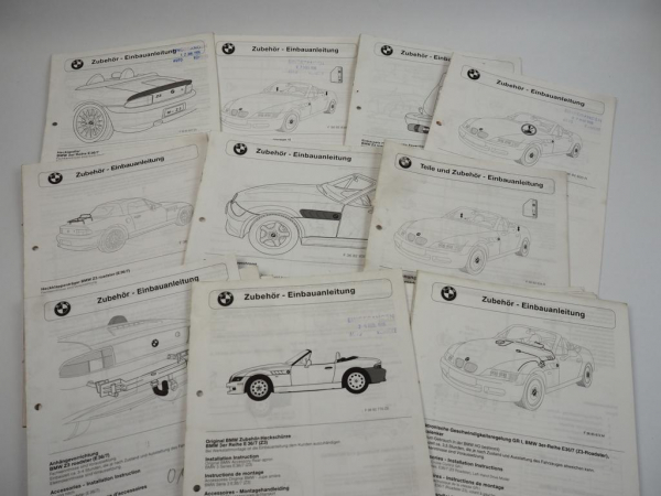 BMW Z3 Roadster E36/7 18x Einbauanleitung Teile Zubehör Nachrüstung