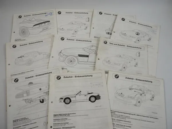 BMW Z3 Roadster E36/7 18x Einbauanleitung Teile Zubehör Nachrüstung