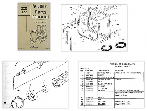 Bobcat 320 322 Excavator Parts Manual Ersatzteilkatalog