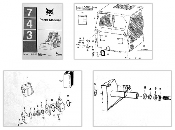 Bobcat 743 Loader Parts Manual Ersatzteilkatalog