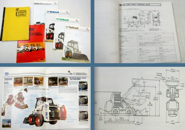 Bobcat basics Lader Produktschule Handbuch + 5 Prospekte 500 600 700er Serie