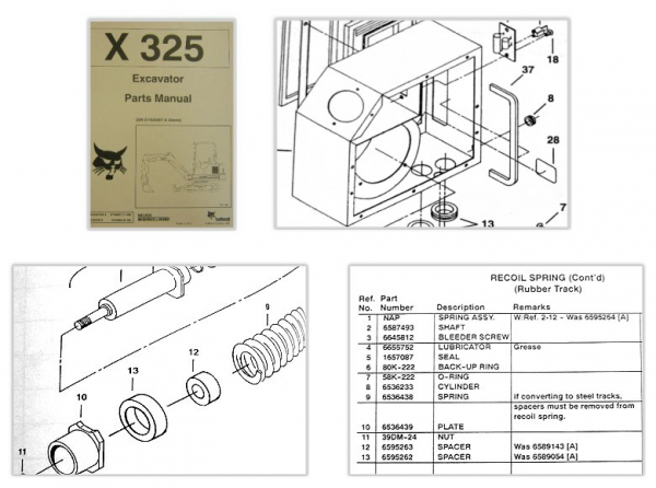 Bobcat X325 Excavator Parts Manual Ersatzteilkatalog