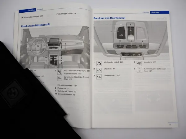 Bordmappe BMW 2er Active Tourer F45 Betriebsanleitung Bedienungsanleitung 2/2015