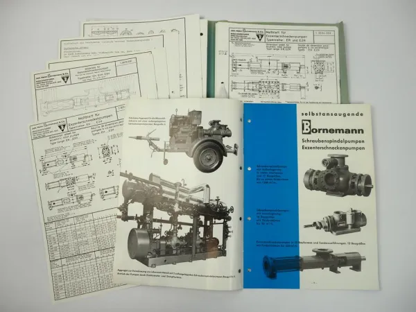 Bornemann Pumpen Technische Informationen + Prospekt 1969
