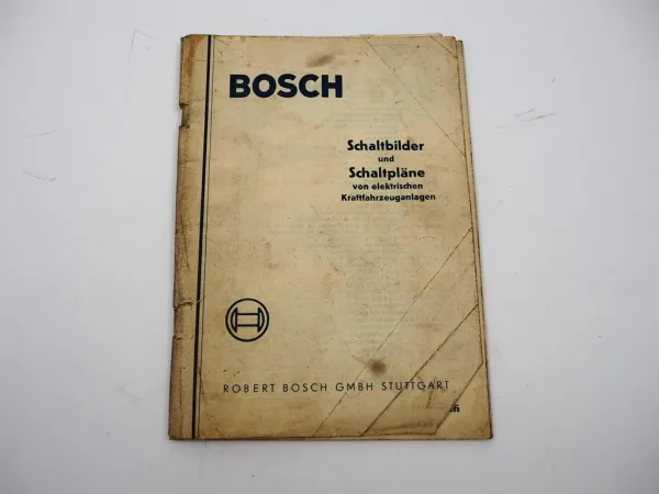 Bosch Schaltbilder Schaltpläne KFZ Elektrik von PKW LKW Schlepper Motorrad 1956