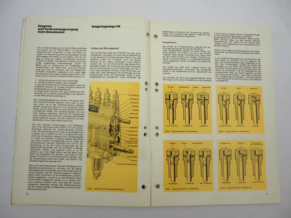 Bosch Technische Unterrichtung Diesel Einspritzausrüstung Teil 1 + 2 1973/75