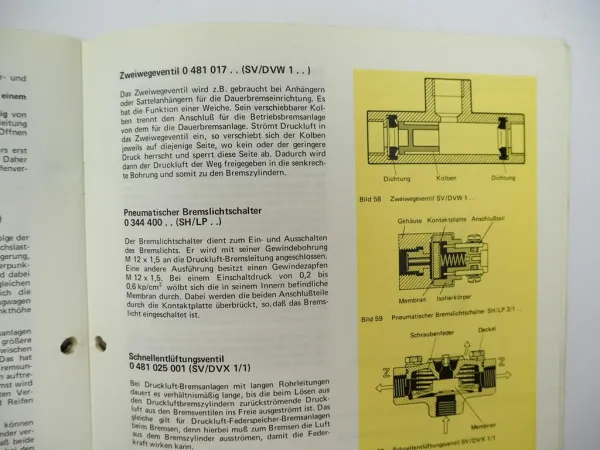 Bosch Technische Unterrichtung Fremdkraft Druckluftbremsanlagen 1971