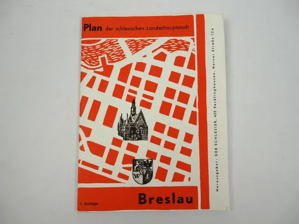 Breslau 1944 Plan der schlesischen Landeshauptstadt 1969