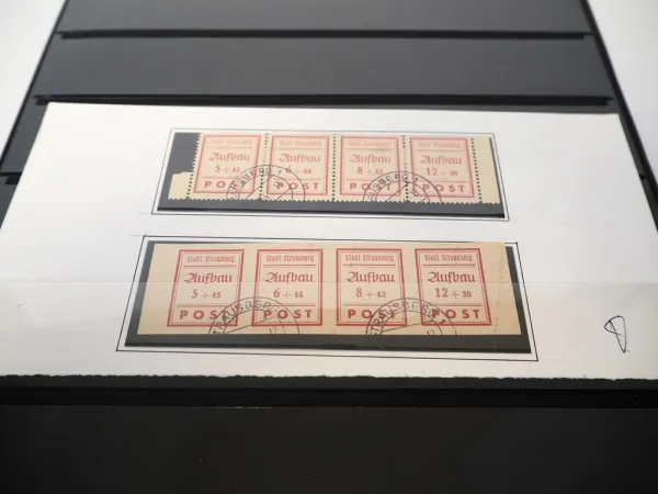Briefmarken Aufbaumarken Stadt Strausberg Brandenburg ca. 1946