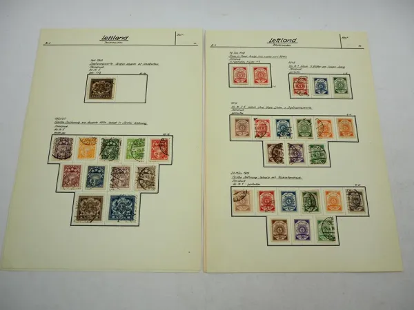 Briefmarken mit Falz Lettland Latvija Republik 1920/30er Jahre